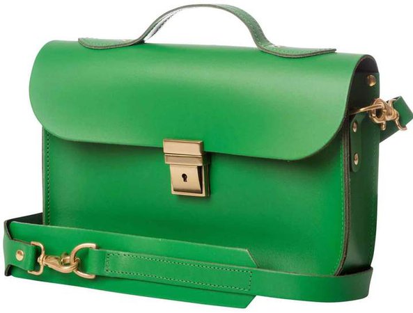 N'Damus London - Small Emerald Green Leather Rucksack & Satchel