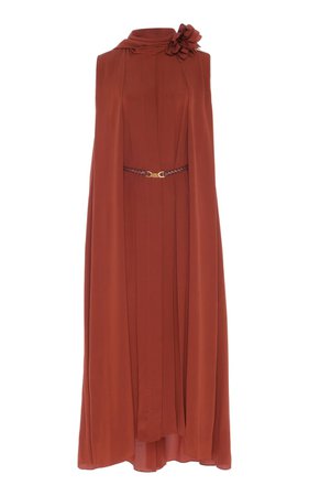 Asymmetric Scarf-Embellished Silk Shirt Dress by Victoria Beckham | Moda Operandi