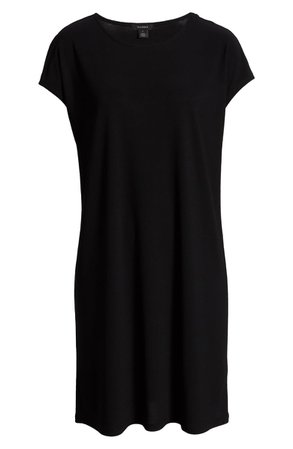 Halogen® Cap Sleeve Jersey Shift Dress (Regular & Petite) | Nordstrom
