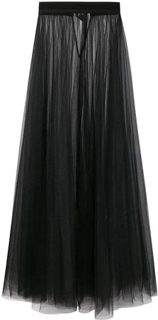 Loulou sheer tulle long skirt