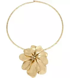gold flower necklace - Google Search