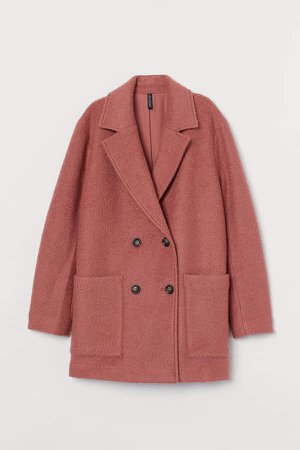 Short Boucle Coat - Pink
