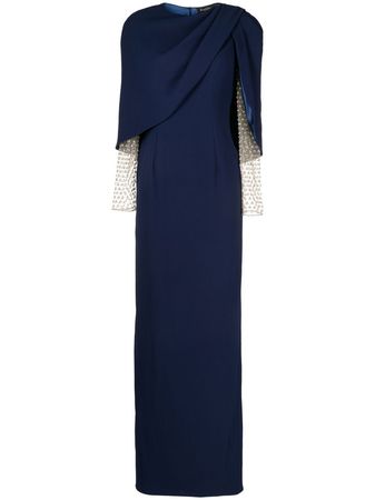 Jenny Packham cape-design Sleeve Gown - Farfetch