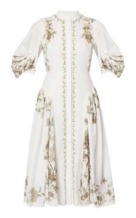 Zelda Cotton Midi Dress By Erdem | Moda Operandi