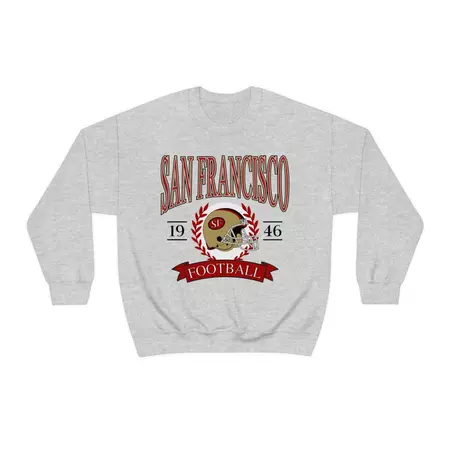 Throwback San Francisco Football Sweatshirt Vintage 49ers - Etsy