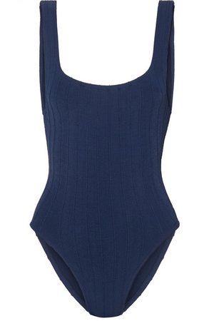 Hunza G | Seersucker swimsuit | NET-A-PORTER.COM