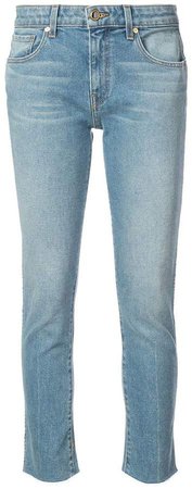 Khaite straight-leg cropped jeans