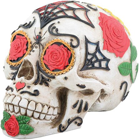 Day of The Dead DOD Tattoo Sugar Skull Head Display Decoration: Amazon.ca: Home & Kitchen
