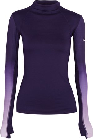 Nike | Pro Hyperwarm ombré Dri-FIT stretch-jersey top | NET-A-PORTER.COM