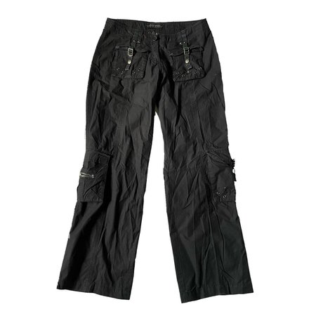 grunge black gothic cargo pants