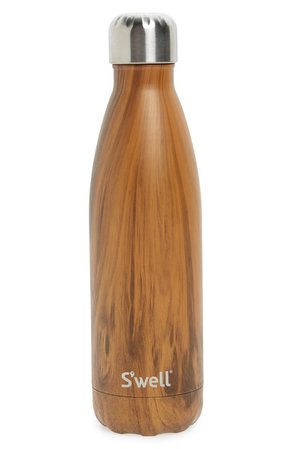 S'well 'The Wood Collection - Teakwood' Insulated Stainless Steel Water Bottle | Nordstrom