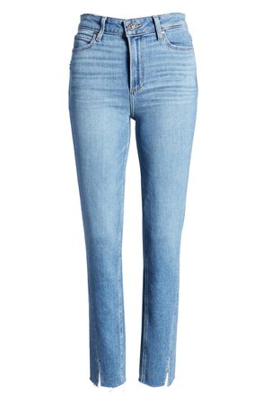 PAIGE Hoxton Twisted Seam High Waist Ankle Skinny Jeans (Florencia) | Nordstrom
