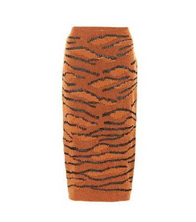 Tiger Camouflage knitted skirt