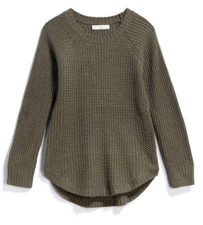 olive green knit sweater
