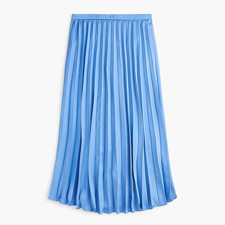J.Crew: Pleated Midi Skirt blue