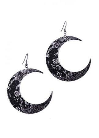 Restyle Crescent Moon Textured Earrings | Attitude Clothing