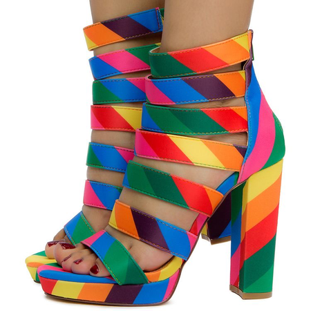 rainbow heels