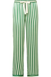 Morgan Lane | Ruthie striped silk-charmeuse pajama top | NET-A-PORTER.COM