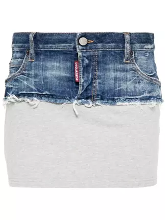 Dsquared2 Panelled Denim Miniskirt - Farfetch