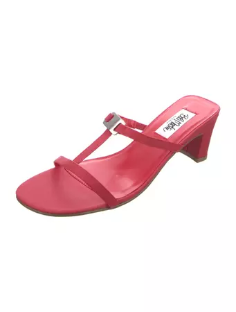Bob Mackie Nylon Slides - Red Sandals, Shoes - BOBMA22855 | The RealReal