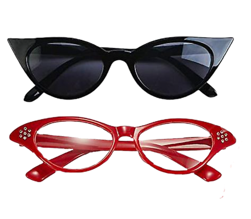 red and black glasses