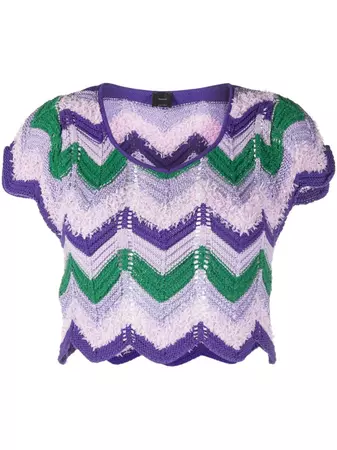 PINKO crochet-knit Crop Top - Farfetch