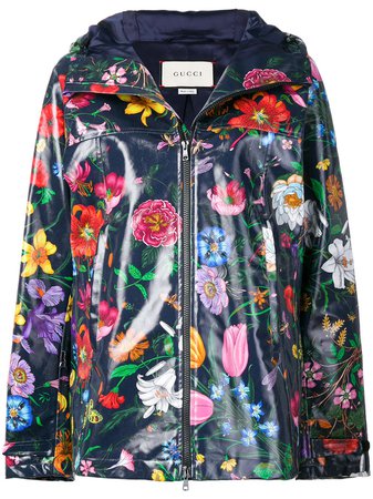 Gucci Floral Print Parka Coat Ss19 | Farfetch.com