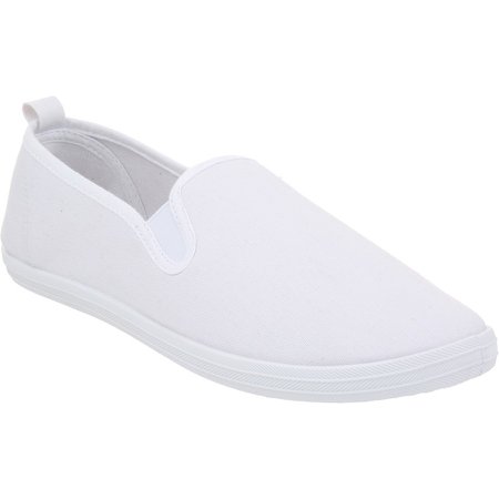 B Collection Women's Slip On Canvas Shoes - White - Size 9 | BIG W