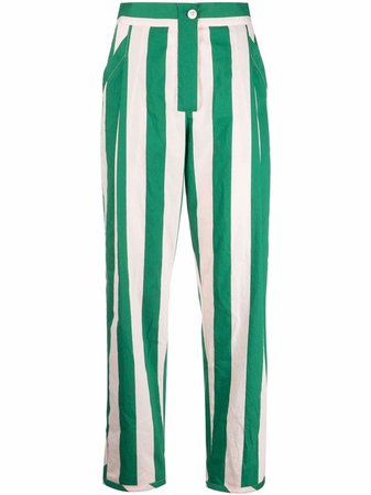 FORTE FORTE vertical-stripe Pattern Trousers - Farfetch