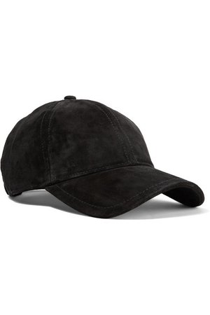 rag & bone | Marilyn leather-trimmed suede baseball cap | NET-A-PORTER.COM