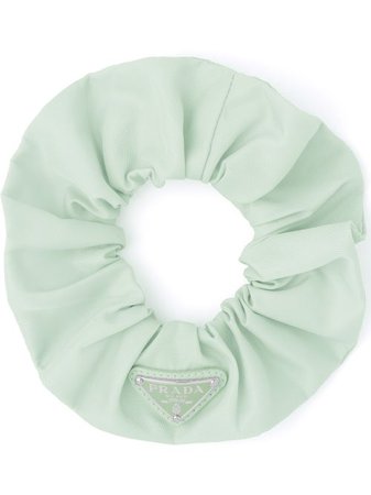 Shop green Prada Re-Nylon triangle-logo scrunchie with Express Delivery - Farfetch