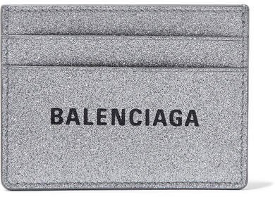 Everyday Glittered Leather Cardholder - Silver