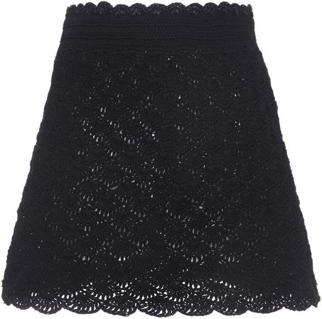 Dolce & Gabbana Crochet-Knit Mini Skirt Size: 40