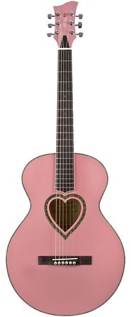 Jay Turser JJ-Heart Series Acoustic Guitar Pink