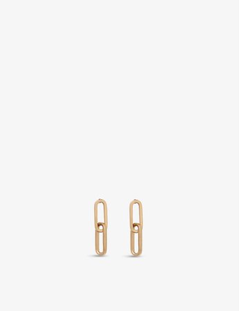 THE WHITE COMPANY - Gold-plated brass chain link earrings | Selfridges.com