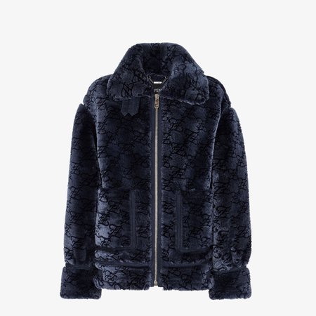 Jacket - Blue shearling jacket | Fendi