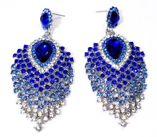 Rhinestone Austrian Crystal Jewelry Pageant or Prom Earrings | Etsy
