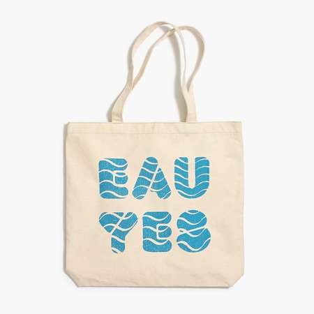 X charity: water "Eau yes" canvas tote bag