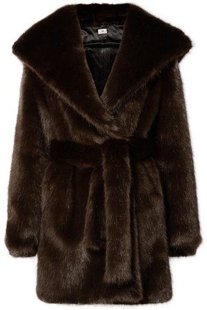 A PERDIFIATO | Melody hooded faux fur coat | NET-A-PORTER.COM