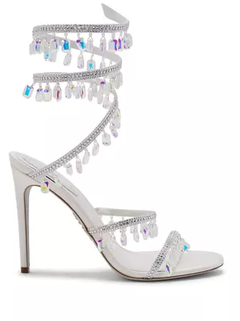 René Caovilla Chandelier 105mm crystal-embellished Sandals - Farfetch