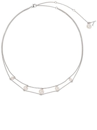 Yoko London 18kt White Gold Diamond Trend Necklace | Farfetch.com