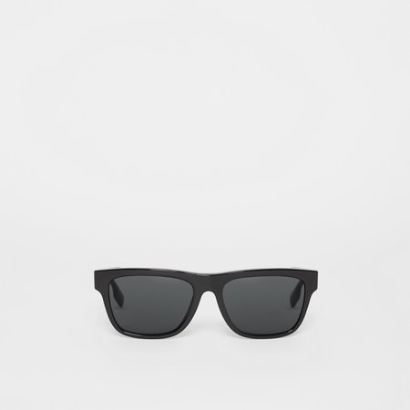 Square Frame Sunglasses in Black - Men | Burberry United States