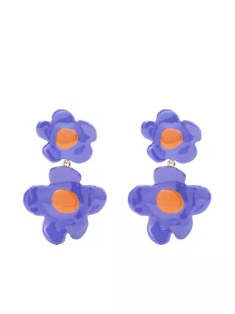 Marni flower-pendant Drop Earrings - Farfetch