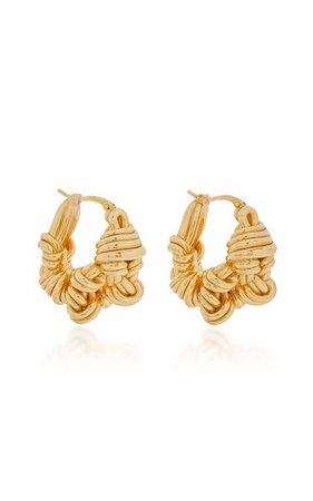 Twist Cluster 18k Gold-Plated Hoop Earrings By Bottega Veneta | Moda Operandi
