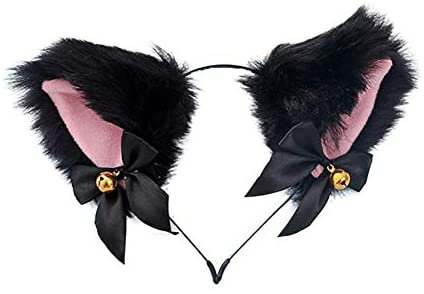 Amazon.com: Cosplay Girl Plush Furry Cat Ears Black Headband Cosplay Accessories for Cam Girl Party Cosplay Neko Ears Hair Clips Headbands for Women Gifts for her/Women : Clothing, Shoes & Jewelry