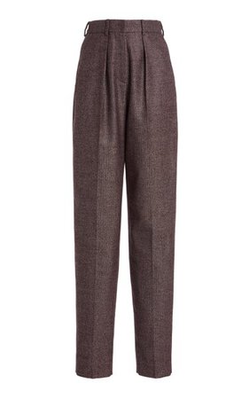 Pleated Tweed Straight-Leg Pants By Zeynep Arçay | Moda Operandi