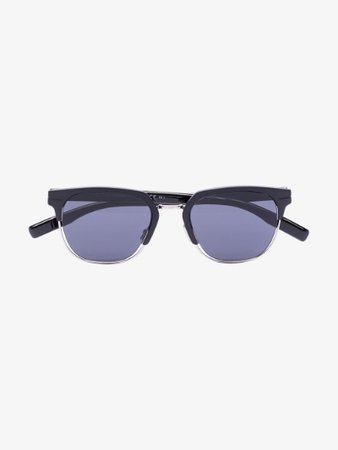 Dior Eyewear Black AL13 clubmaster sunglasses | Browns
