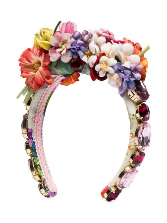 Dolce & Gabbana Embellished Floral Headband Ss20 | Farfetch.com