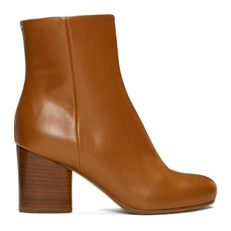 AUD183 Women Brown Leather Ankle Boots - 198233162 (Upper:leather) by Maison Margiela | leliunuparapija.lt