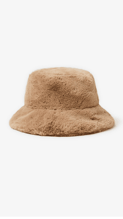 brown fur bucket hat png - Google Search